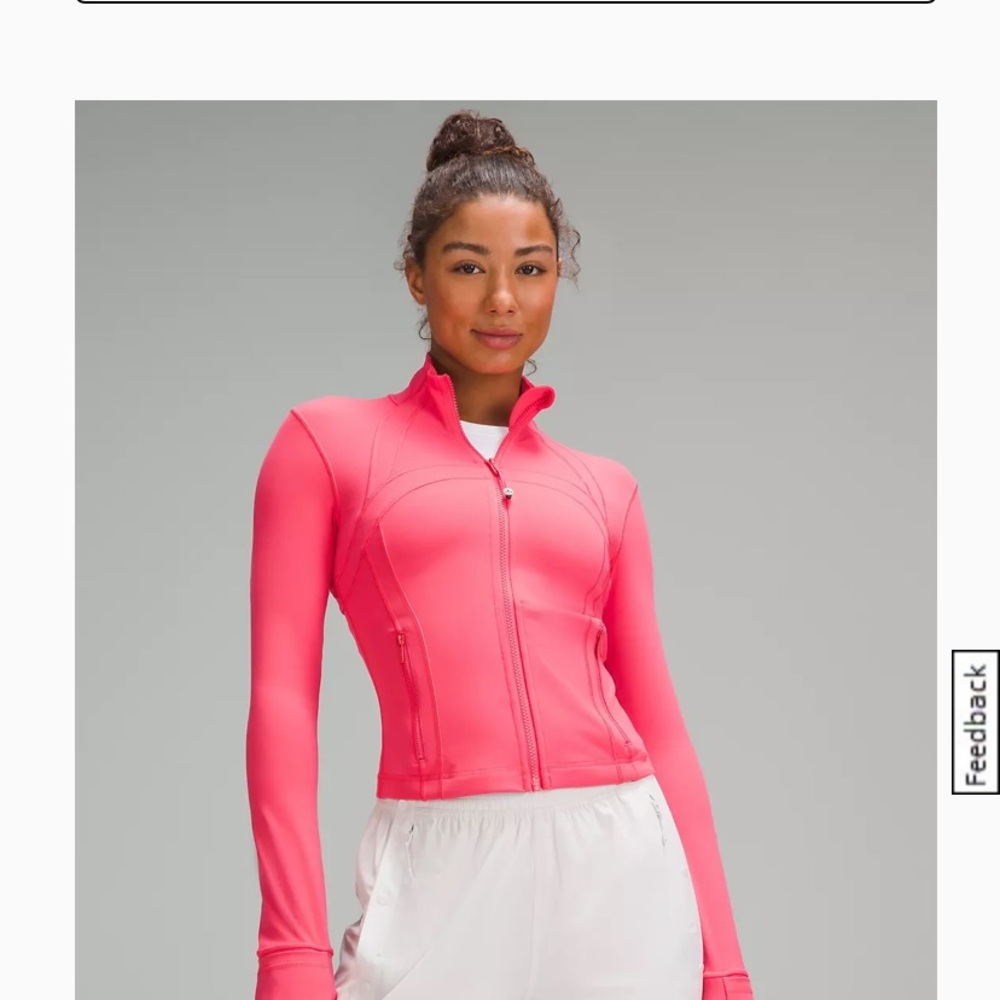 Worn once. Lululemon cropped define jacket.